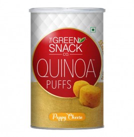 The Green Snack Co Quinao Puffs, Peppy Cheese   40 grams